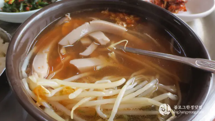 경주 팔우정 해장국 거리, 경주식 묵 해장국