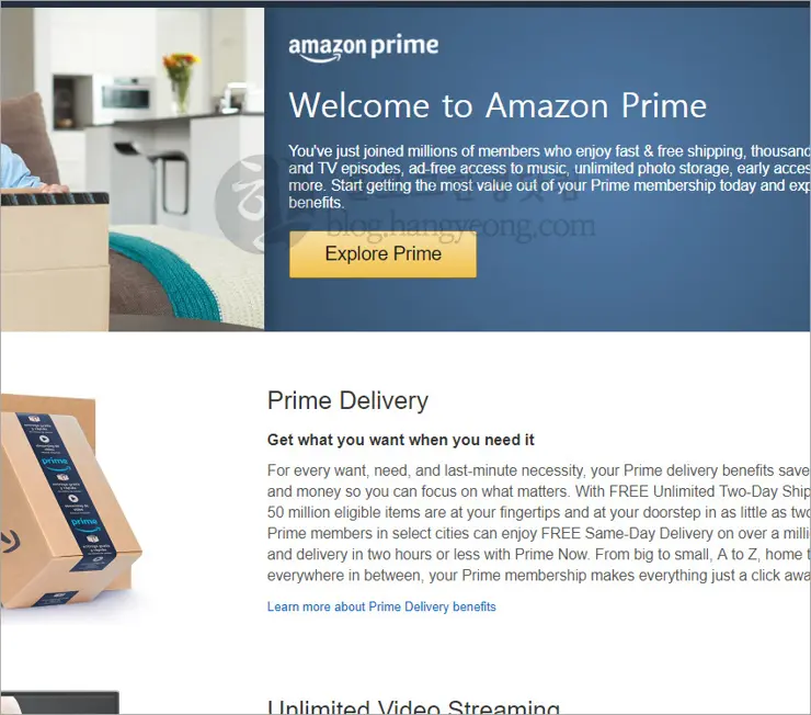 아마존 프라임(Amazon Prime) 30일 무료 이용하는 법
