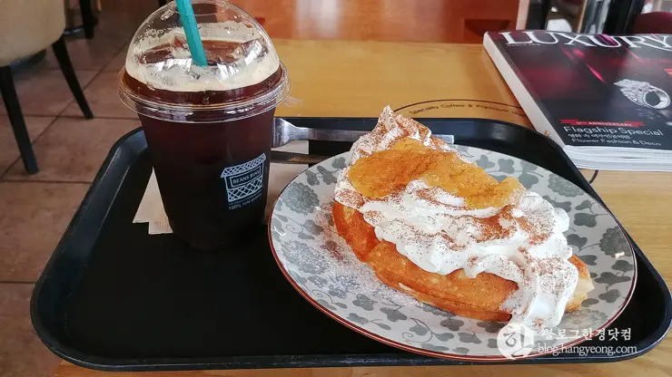 경기 용인 보정동 카페문화 거리, 빈스빈스 커피, 달달한 와플과 진한 커피 한 잔의 여유