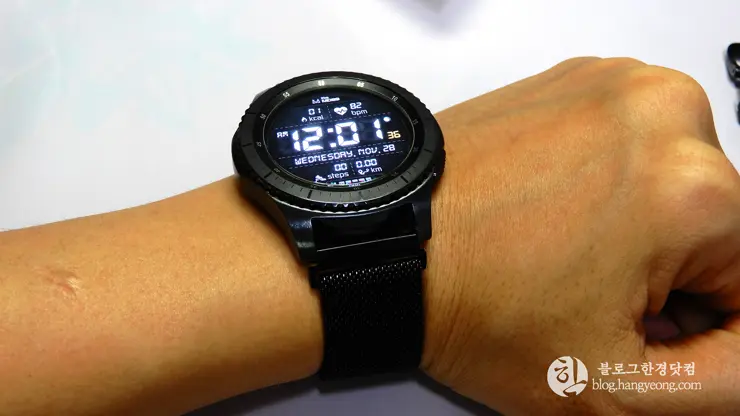 Gear S3 Frontier 기어 s3 프론티어, 알리익스프레스 스틸 매쉬 자석 밴드와 강화유리 구매 후기